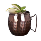 Thumbnail image #1 for Libbey Moscow Mule MM-100 14 oz Short Mug, Copper-Plated Stainless Steel, Antiqued Hammered Finish