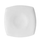 Thumbnail image #1 for CAC China Clinton RCN-FS16 Square Porcelain Plate, 10-1/2", Flat Edge, Super White 1 Dozen