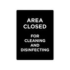 Thumbnail image #1 for CAC China CCSN-CL7 Stanchion Sign, Area Closed, Double-Sided, White-on-Black Case of 36