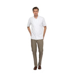 Thumbnail image #1 for Chef Works Rochester CBZ01-WHT-XL White Cotton Chef Coat, XL, Short Sleeve, Single-Breasted, 2-Way Zipper