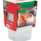 Thumbnail image #1 for Cambro 4SFSPPRP3190 4 Qt Square Translucent Plastic Food Storage Container and Lid Set Case of 4