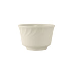 Thumbnail image #1 for Tuxton China Meridian MEB-0802 8 oz Ceramic Round Embossed Bouillon Cup Case of 3 Dozen