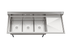 Thumbnail image #6 for KoolMore 81-Inch Three-Compartment Commercial Sink with Right Drainboard