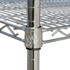 Thumbnail image #1 for GSW USA WSC-P86 Stationary Chrome Wire Shelving Post, 86"H, with Cap and Leveling Foot