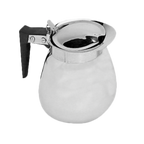 Thumbnail image #1 for Thunder Group SLRCD001 Coffee Decanter, 64 oz, Stainless Steel, Black Handle, Mirror Finish Case of 12