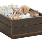 Thumbnail image #1 for Cal-Mil Vista 28610-140 9-Section Plastic Condiment Organizer, Brown, 12"W x 12"D x 6"H