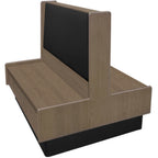 Thumbnail image #1 for Oak Street Aristocrat ARST-7242-DBL-WSUB Double Restaurant Booth, 72"L x 42"H, Upholstered Back, Wood Seat, Oak Construction