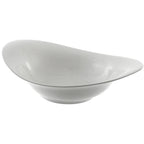 Thumbnail image #1 for Ten Strawberry Street Whittier WTR-20SWOOPBWL Porcelain Oval Swoop Serving Bowl, 180 oz, 20-3/4" x 15-1/2" Case of 3