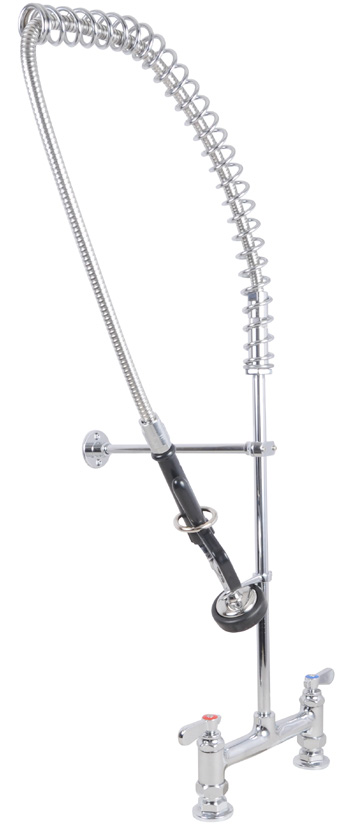 Product image #2 for Deck Mount Pre-Rinse Faucet with 4-Inch Centers and Lead-Free Design