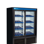 Thumbnail image #1 for Minus Forty / QBD CD4160-HC BLACK Due North QBD 2-Section Glass Door Merchandiser Refrigerator, 17.76 cu. ft., Sliding Doors, Black