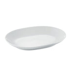 Thumbnail image #1 for CAC China RCN Specialty Items RCN-CD12 Porcelain D-End Platter, Oblong Coupe Rim, 9-7/8" x 7-1/2" Case of 2 Dozen