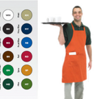 Thumbnail image #1 for Chef Revival 601BAC-NV Navy Blue Bib Apron, 28" x 34", Full Length, Poly-Cotton, 1 Pocket