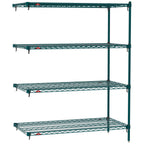 Thumbnail image #1 for Metro Super Erecta SA-2454K3-63-A4 Super Adjustable Super Erecta Wire Add-On Wire Shelving Unit, 54"W x 24"D x 63"H, 600 lb. capacity per shelf, 2000