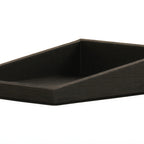 Thumbnail image #2 for Cal-Mil Brooklyn 23442-1012-13 Angled Rectangular Textured Wood Tray, 10"W x 12"D x 3"H