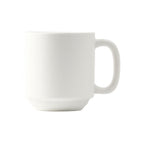 Thumbnail image #1 for Tuxton China Zion VWM-110J 11 oz Stackable Porcelain Coffee Mug with Handle, Matte White Case of 2 Dozen