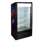 Thumbnail image #1 for Excellence Commercial Products VR-10HC Glass Door Merchandiser Refrigerator, 1-Section, 10 cu. ft., Hinged Door, Black Exterior
