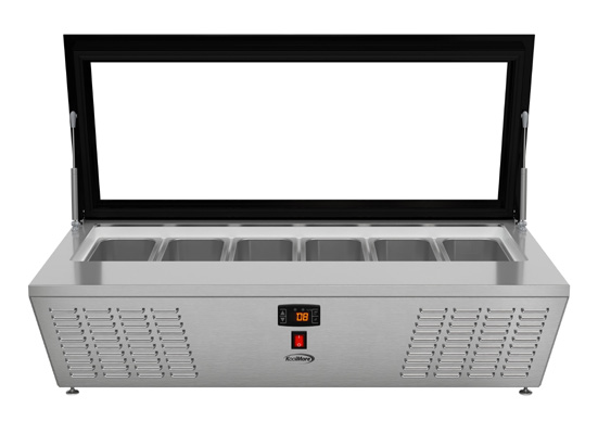 Product image #7 for KoolMore 45-Inch Countertop 6-Pan Ice Cream Display Freezer with Glass Top