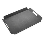 Thumbnail image #1 for Cal-Mil Classic 958-1-13 Rectangular Room Service Tray, 22-1/2" x 17" x 1-1/2", Black ABS Plastic, with Handles Case of 12