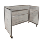 Thumbnail image #1 for Eastern Tabletop HS975 Mobile Slim Buffet System, 3 Foldable Panels, Lockable, HPL Water-Resistant Finish, 4 Locking Casters