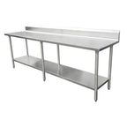 Thumbnail image #1 for IMC/Teddy WTB-3660 Stainless Steel Work Table, 60"W x 36"D, 14-Gauge 304 Top, 5" Backsplash, Undershelf