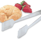Thumbnail image #2 for Vollrath 47107 Serving Tongs, 9-1/2" Mirror-Polished Stainless Steel, Ribbed Gripping Surface Case of 12