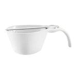 Thumbnail image #1 for CAC China Party Collection PTS-66-SET 2 oz Porcelain Round Cup and Metal Spoon Set Case of 72