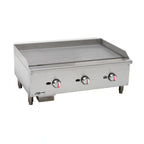 Thumbnail image #2 for Magic Chef Commercial E-Series M36TG Countertop Commercial Griddle, Natural Gas, Thermostatic, 36"W, 5/8" Smooth Steel Plate