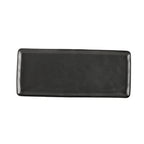 Thumbnail image #1 for CAC China RFR-RT41 Rectangular Porcelain Platter, Rolled Edge, Reactive Glaze, Dark Green, 14 x 6 Inches 1 Dozen