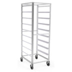 Thumbnail image #1 for Lockwood Manufacturing RR63-9 Mobile Aluminum Pan Rack, 63"H, Open Sides, 9-Pair Adjustable Runners for 18" x 26" Pans