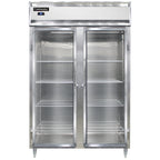 Thumbnail image #1 for Continental Refrigerator Designer Line D2RSNSSGD Two-Section Glass-Door Reach-In Refrigerator, Stainless Steel Interior & Exterior