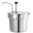 Thumbnail image #1 for Server Products 83910 Lockable Stainless Steel Condiment Pump, 1 oz Portion, for Thick Sauces, 7 qt Inset