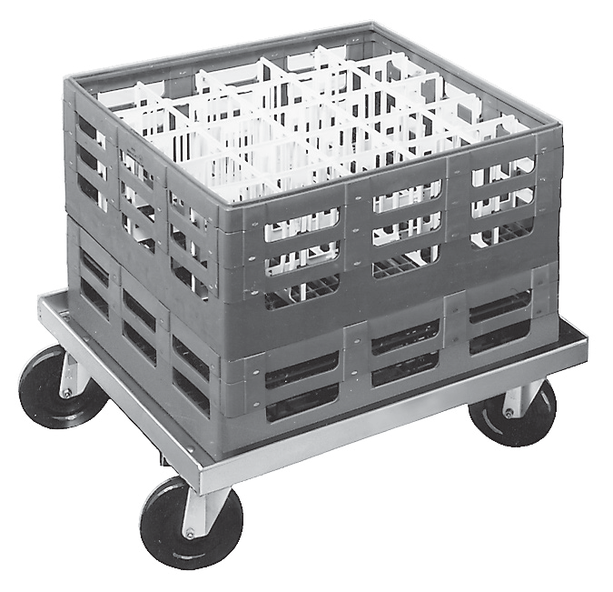 Product image #7 for Channel Manufacturing Aluminum Glass Rack / Milk Crate Dolly for One 20 x 20 Rack, 22 x 22 x 7.5 In.