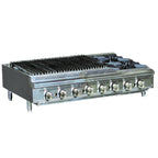 Thumbnail image #1 for Royal Range of California Royal Series RRB-24OB2 Gas Countertop Charbroiler/Hotplate, 36"W, 24" Radiant Broiler, 2 Open Burners, Manual
