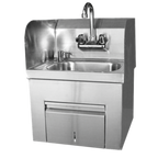 Thumbnail image #1 for GSW USA HS-2017TS Wall-Mounted One-Compartment Stainless Steel Hand Sink with Faucet and Side/Back Splashes