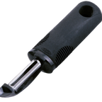 Thumbnail image #1 for JB Prince Oxo D363 Swivel Vegetable Peeler, 7 in, Stainless Steel Blade, Black No-Slip Handle