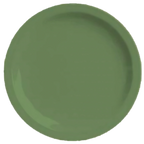 Thumbnail image #1 for Libbey Cantina 903035011 Porcelain Round Plate, 10-1/4 in, Sage, Carved Pattern