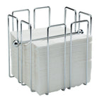 Thumbnail image #1 for Libbey APS Germany - Napkin APS 11765 Tall Chrome-Plated Steel Napkin Dispenser with Weight Bar, 7-1/2" x 7-1/2" x 7-1/2"