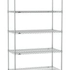 Thumbnail image #1 for Metro Super Erecta SE-2148C-86-S5 Wire Stationary Starter Shelving Unit, Chrome, 48"W x 21"D x 86"H, 5 Shelves