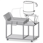 Thumbnail image #1 for Gold Medal 2857-00-100 Large Karmel Kool Stand for Mark 10, Modular, Blank Pan Insert, Stainless Steel Parts, Casters
