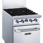 Thumbnail image #1 for Blue Air FSE LLC Blue lava (Blue air) BLR24-4B 24-Inch Gas Range with 4 Open Burners, Standard Oven, Stainless Steel Exterior