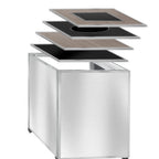 Thumbnail image #1 for Eastern Tabletop ZK901SSSS Mobile Collapsible Buffet Table Frame, Stainless Steel, Single Tile, 31"W x 22-1/4"D x 32"H