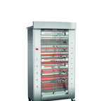Thumbnail image #1 for Rotisol USA GrandFlame GF975-8E-SS Electric Floor-Model Rotisserie Oven, 8 V-Shaped Spits, 16–24 Chicken Capacity, Stainless Steel