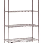 Thumbnail image #1 for Metro Super Erecta SE-2472K4-74-S4 Wire Stationary Starter Wire Shelving Unit, 72"W x 24"D x 74"H, 600 lb. capacity per shelf, 2000 lb. capacity per