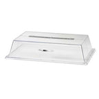 Thumbnail image #1 for Cal-Mil 329-12 Rectangular Clear Polycarbonate Hinged Display Cover, Flat Top, 12"W x 20"D x 4"H Case of 4