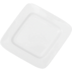 Thumbnail image #1 for Tableware Solutions USA William Fine Bone JX34-A001-06 12-1/2" Deep Square Wide-Rim Bone China Plate Case of 4