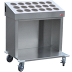 Thumbnail image #1 for Steril-Sil Company CRT36-18SS Stainless Steel Tray & Silverware Cart, 150-Tray Capacity, 18-Cylinder