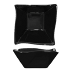 Thumbnail image #1 for International Tableware Aspekt AS-11-B Square Pasta Bowl, 11 oz, Black Stoneware, Wave Design Case of 2 Dozen