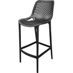 Thumbnail image #1 for Oak Street Portico BS-1008-BLK Barstool, 17.375"W x 20.5"D x 41.5"H, 30" seat height, 15" seat depth, 12" to top of footrail, 250 lbs frame load