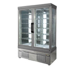 Thumbnail image #1 for GTI Designs Lexus Series - Classic CL73R Two-Section Glass Door Refrigerated Merchandiser, 52"W, Silver, Bottom-Mount Self-Contained