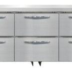 Thumbnail image #1 for Continental Refrigerator SW72N-U-D 72" Three-Section Undercounter Refrigerator with Drawers, Stainless Steel Exterior